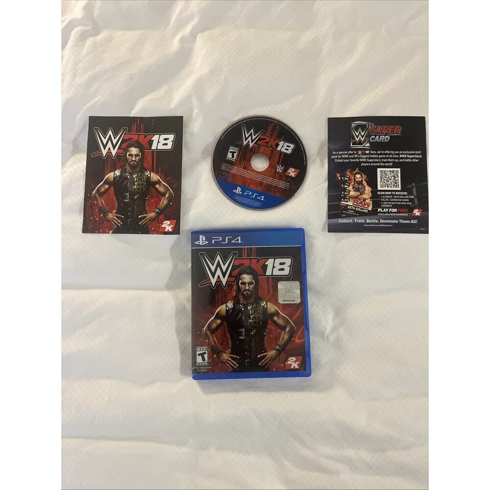 WWE 2K18: Deluxe Edition (Sony PlayStation 4, 2017) PS4 Complete TESTED CIB